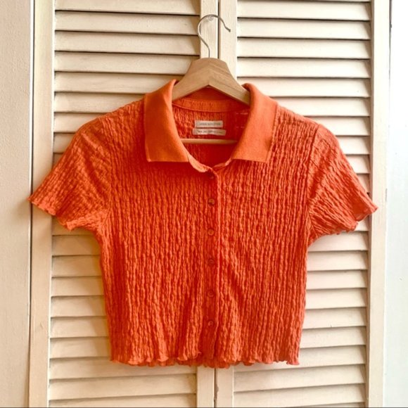 Urban Outfitters orange button top - Picture 1 of 2